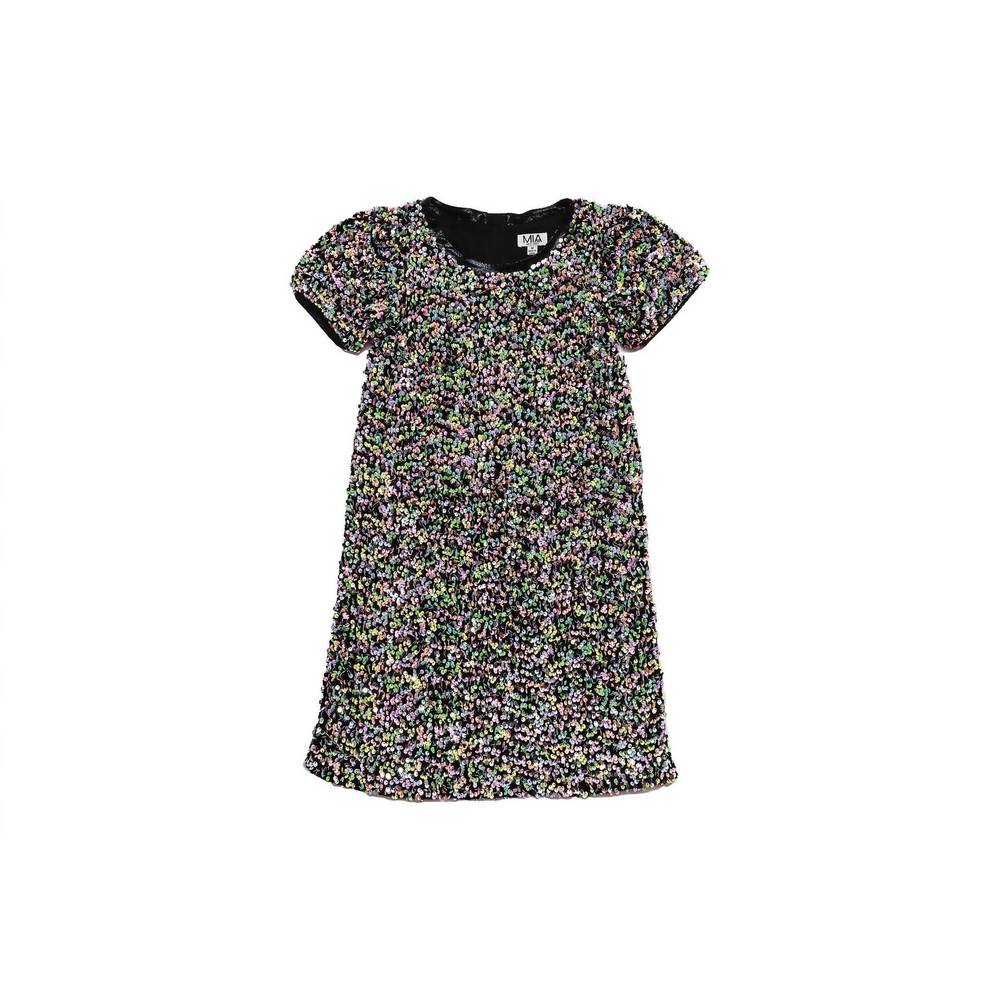 NEW MIA girl's rainbow sequin dress in multi